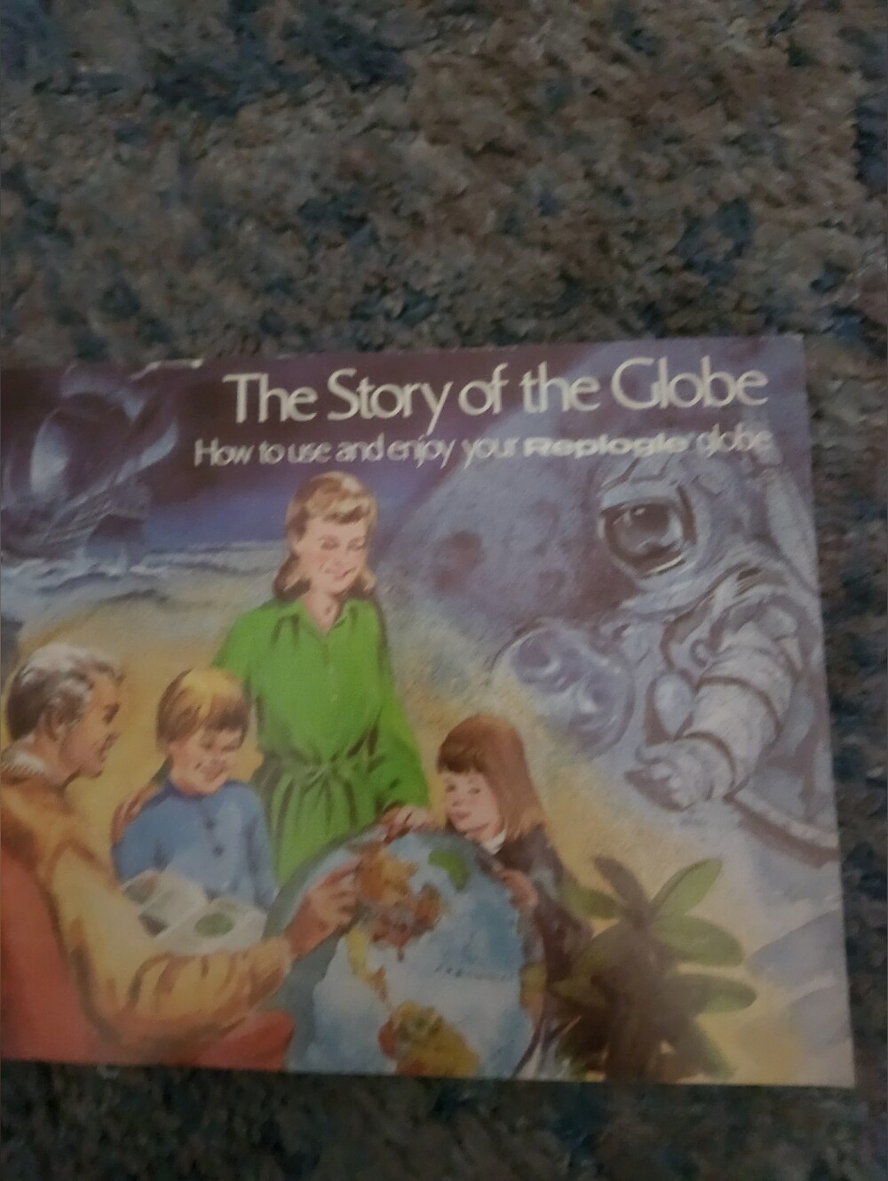 1974 Vintage 'The Story of the Globe' Illustrated Book Cover - Multicolor